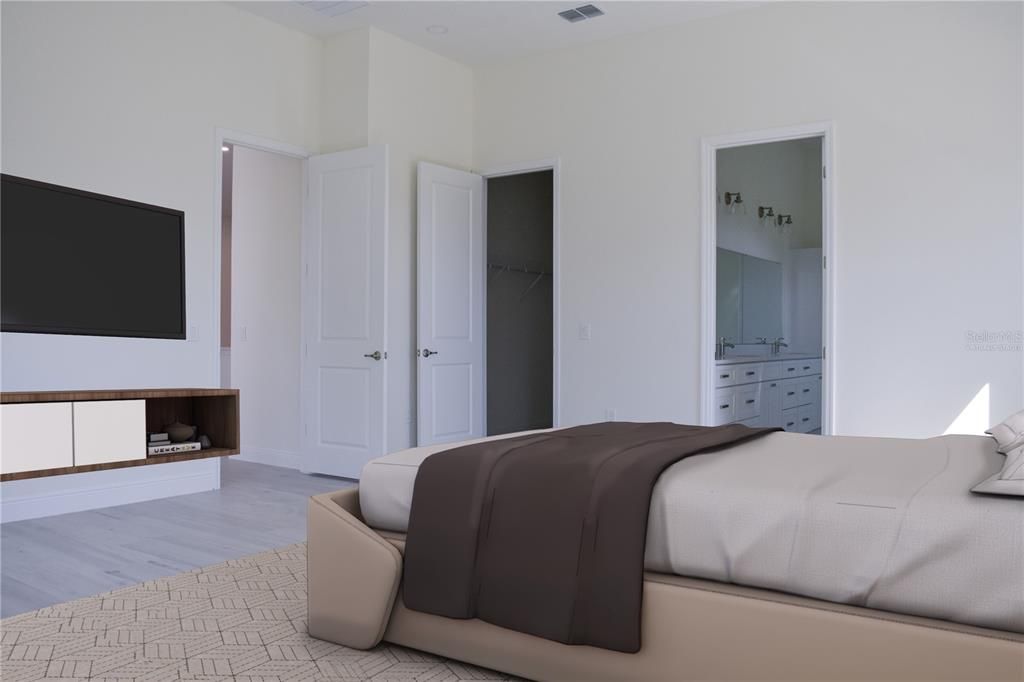 Bedroom, Interior, Wood Texture Flooring