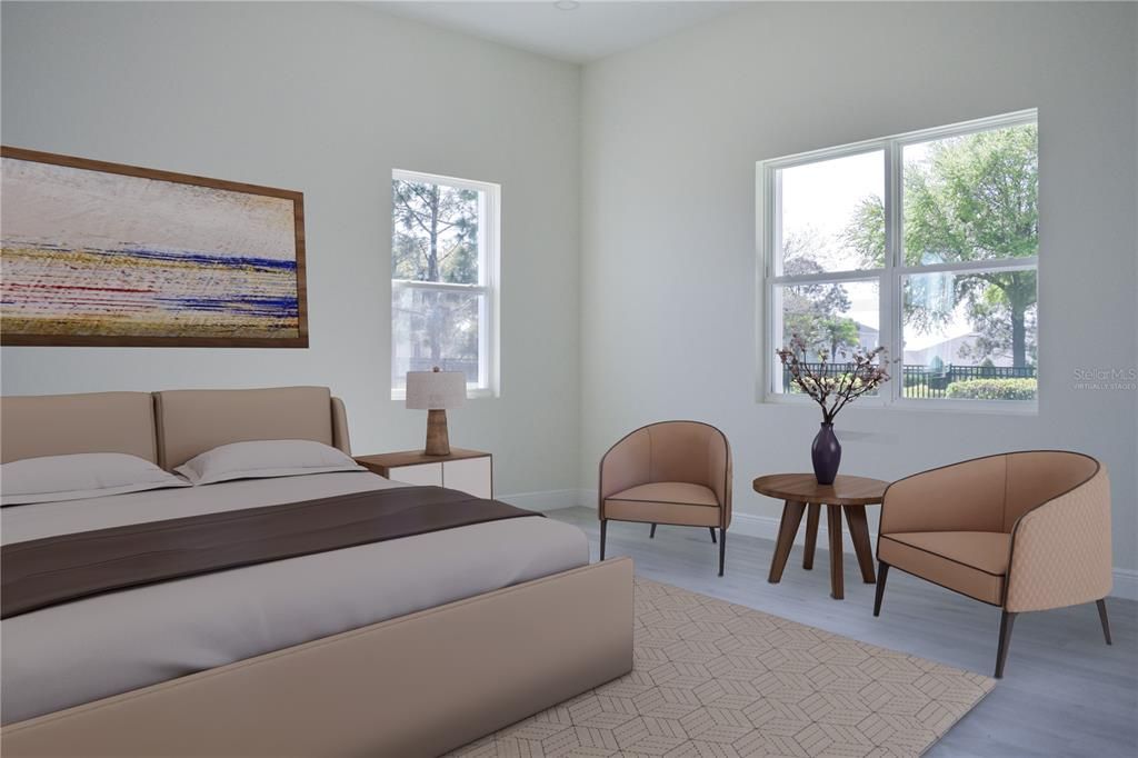 Bedroom, Interior, Wood Texture Flooring