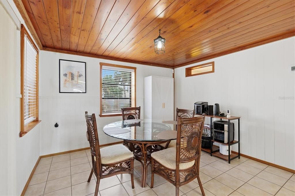 Dining room, Interior, Wooden Ceilings