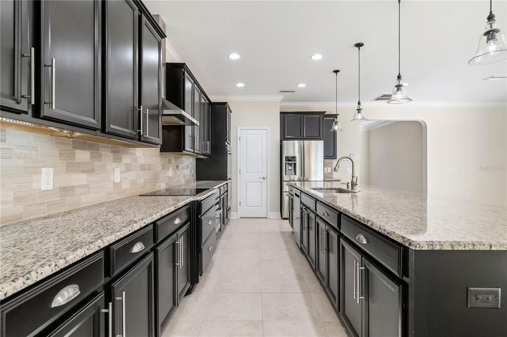 Interior, Kitchen, Pendant Lights, Recessed Lighting, Stainless Steel Appliances