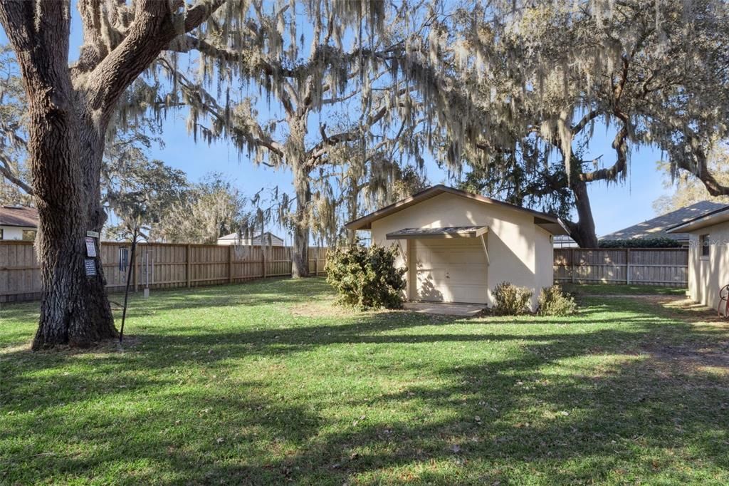 Backyard, Detached Garage, Exterior