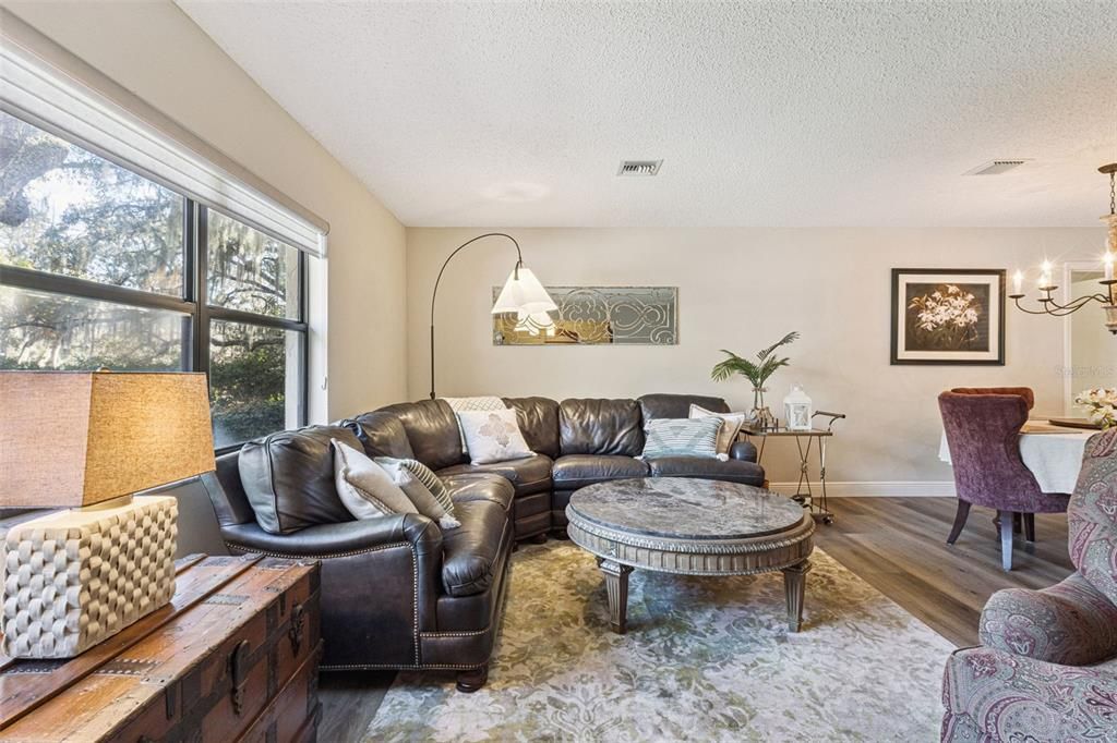 Chandelier, Interior, Living room, Wood Texture Flooring
