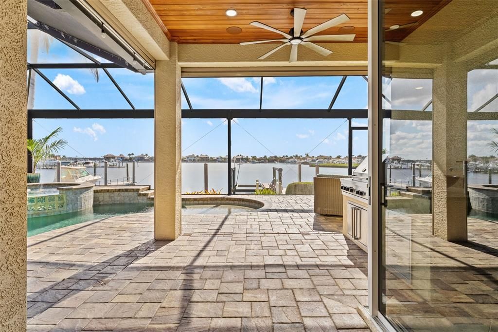 Glass Ceilings, Interior, Pool, Recessed Lighting, Sun Room, Water, Wooden Ceilings