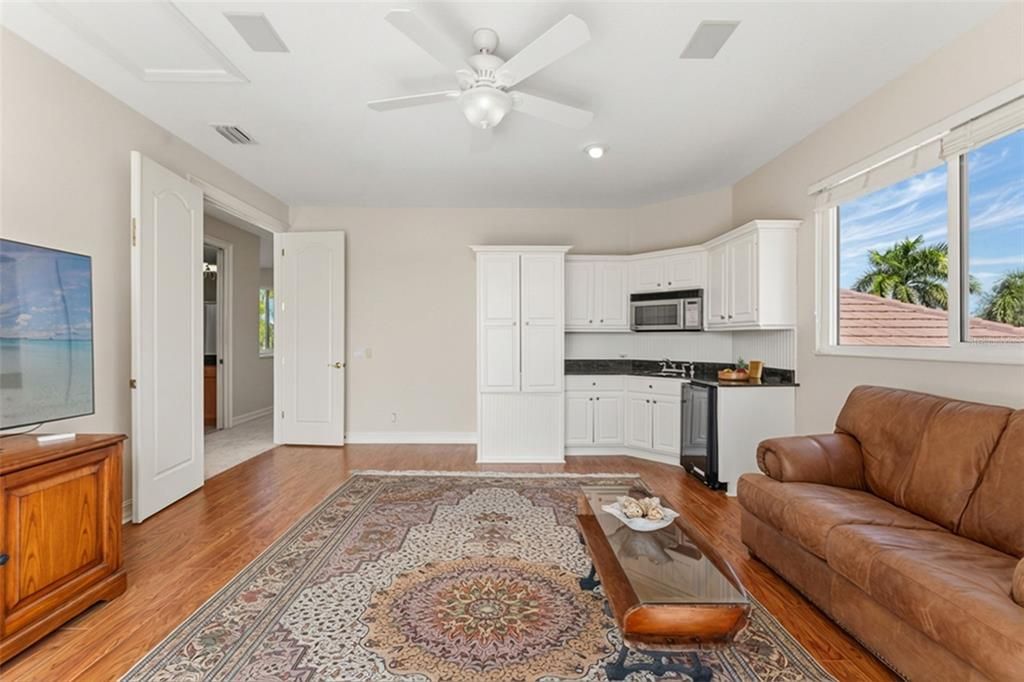 Interior, Kitchen, Living room, Recessed Lighting, Stainless Steel Appliances, Wood Texture Flooring