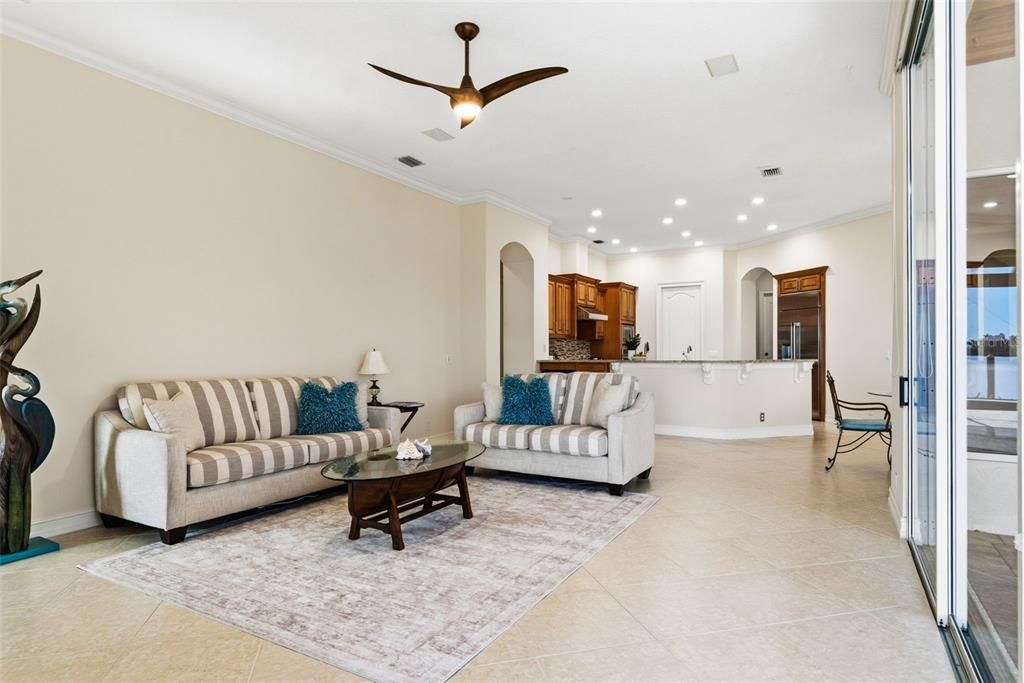 Interior, Kitchen, Living room, Recessed Lighting