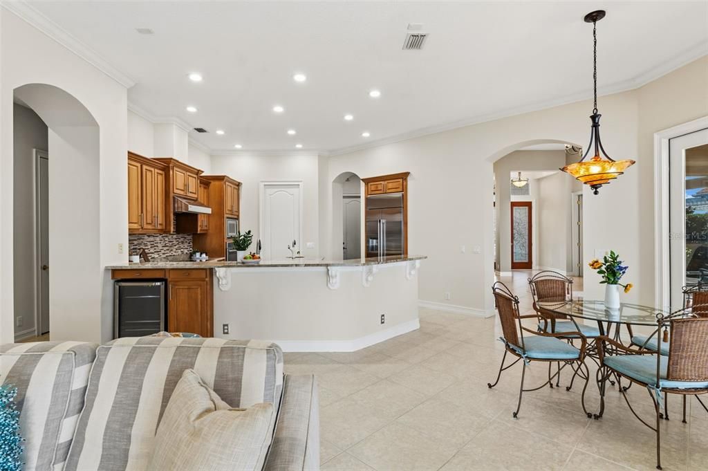 Dining room, Interior, Kitchen, Pendant Lights, Recessed Lighting