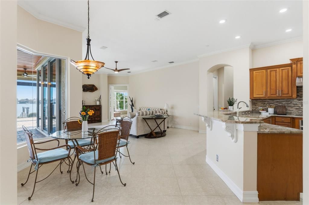 Dining room, Interior, Kitchen, Living room, Pendant Lights, Recessed Lighting