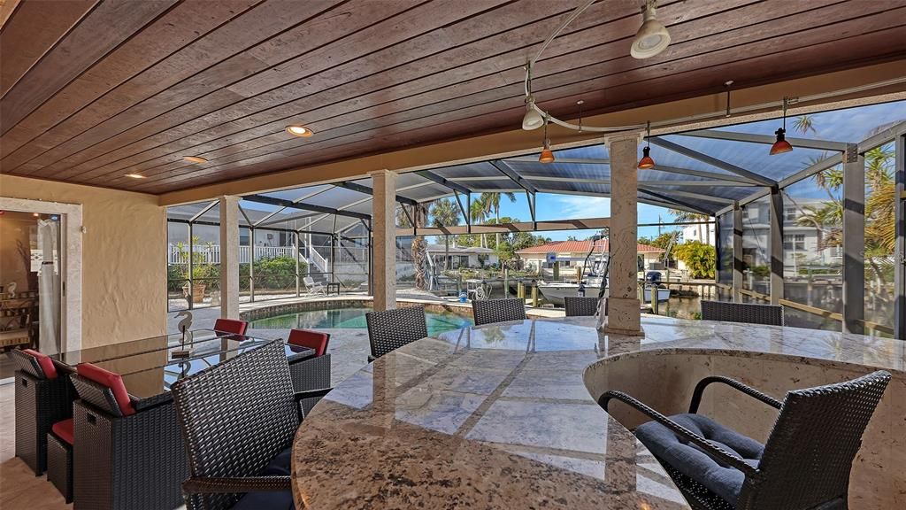 Glass Ceilings, Interior, Pool, Recessed Lighting, Sun Room, Wooden Ceilings