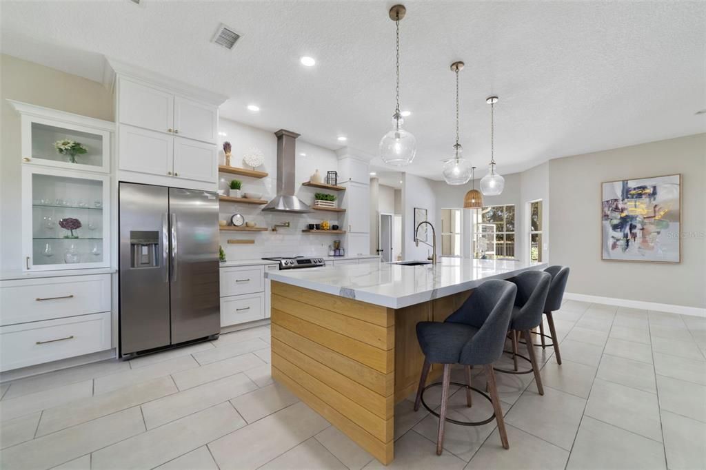 Interior, Kitchen, Pendant Lights, Recessed Lighting, Stainless Steel Appliances