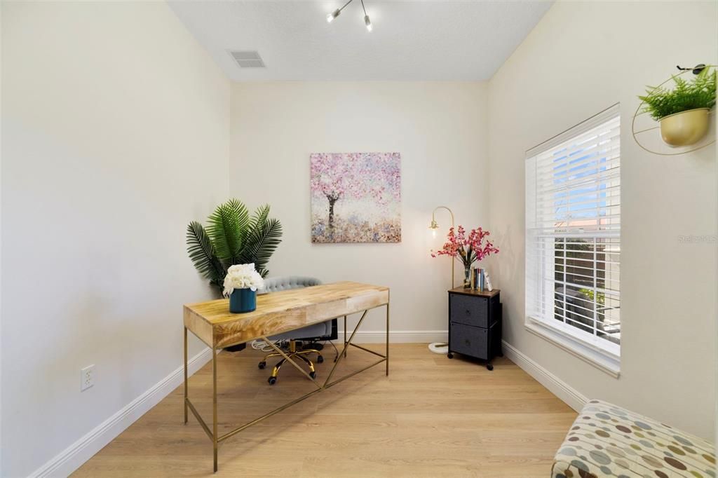 Home Office, Interior, Wood Texture Flooring