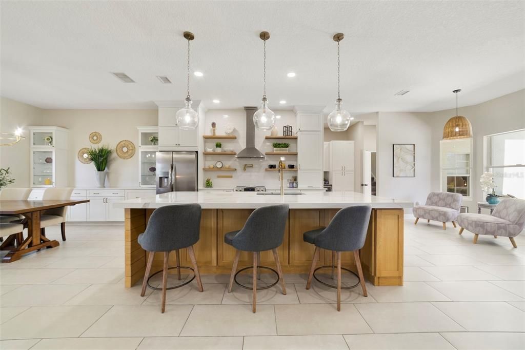 Interior, Kitchen, Pendant Lights, Recessed Lighting, Stainless Steel Appliances