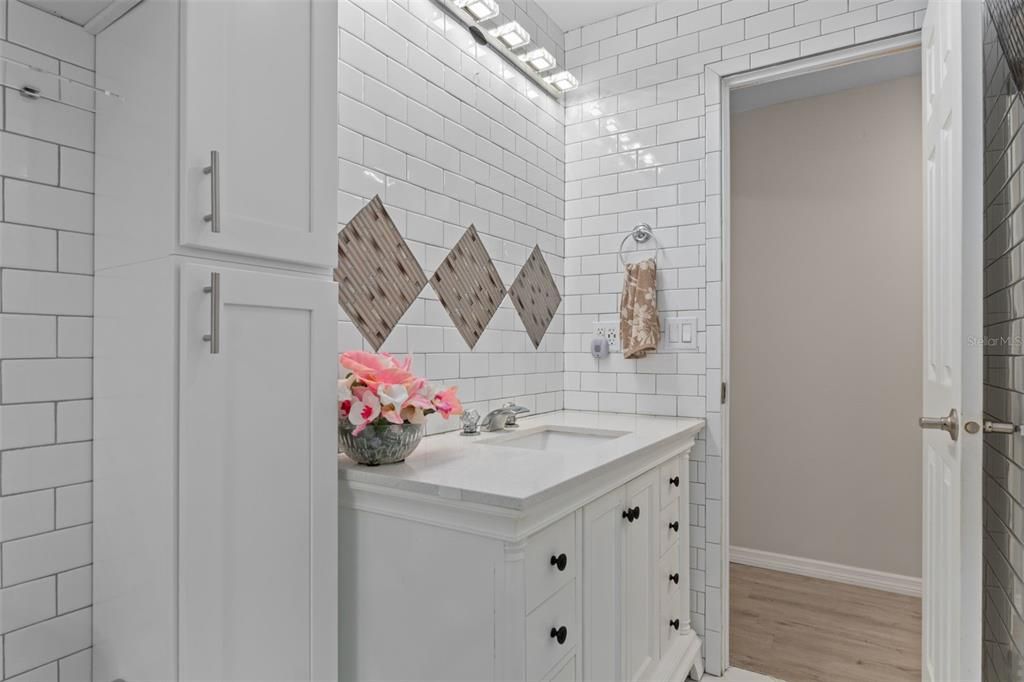 Bathroom, Interior, Wood Texture Flooring