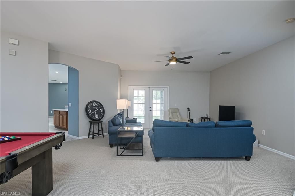 Billiard Table, Game Room, Interior, Living room, Recessed Lighting