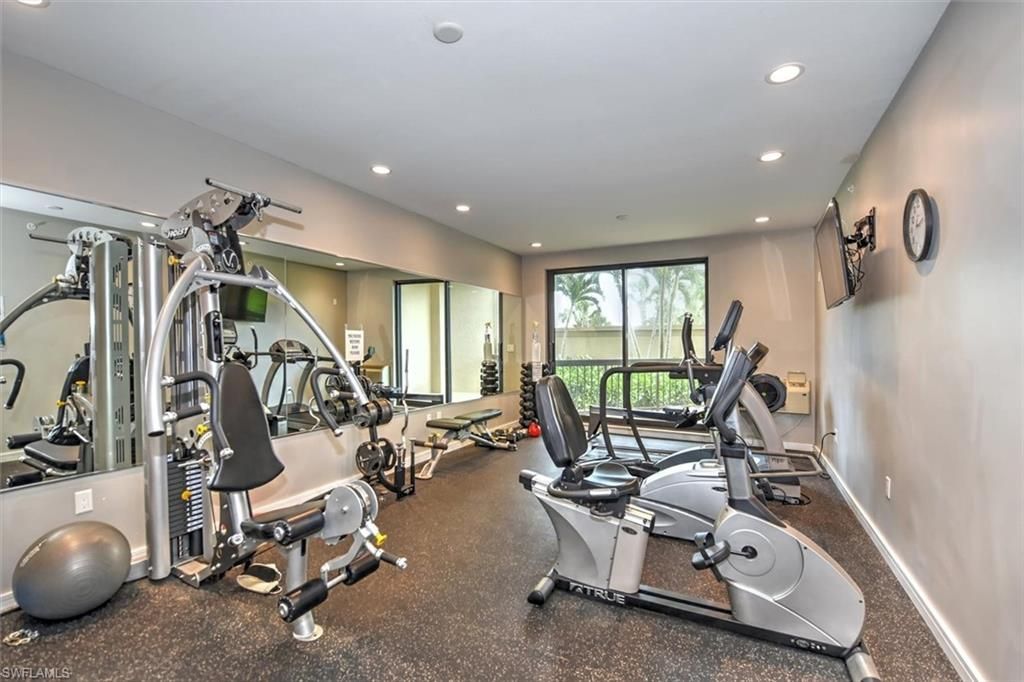 Fitness Equipment, Gym, Interior, Recessed Lighting