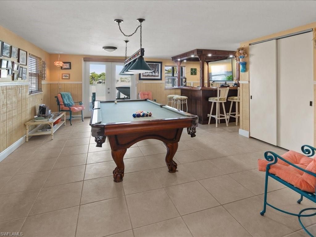 Billiard Table, Game Room, Interior, Pendant Lights