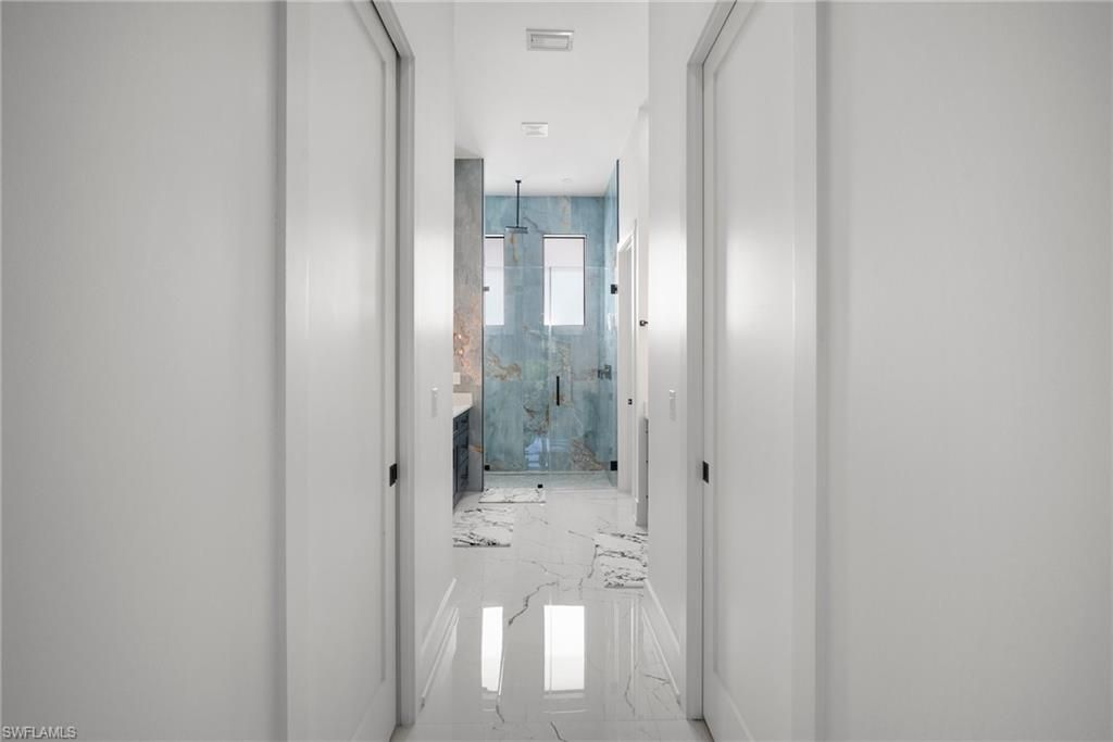 Bathroom, Glass Shower, Interior, Marble