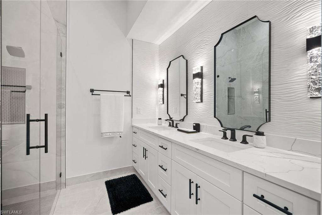 Bathroom, Dual Sink Vanities, Glass Shower, Interior
