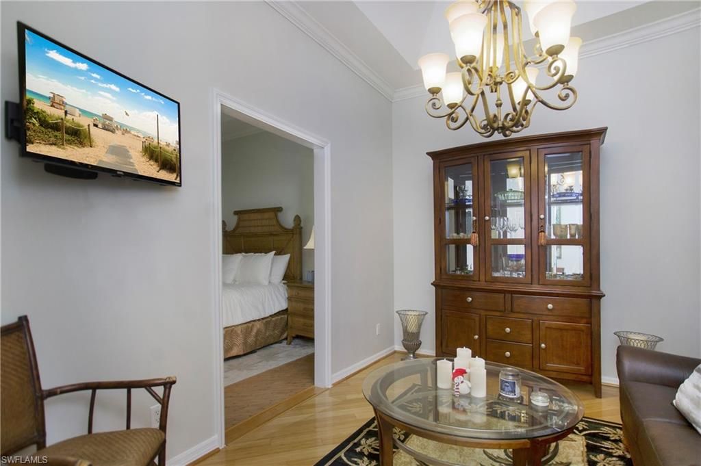 Bedroom, Chandelier, Interior, Wood Texture Flooring