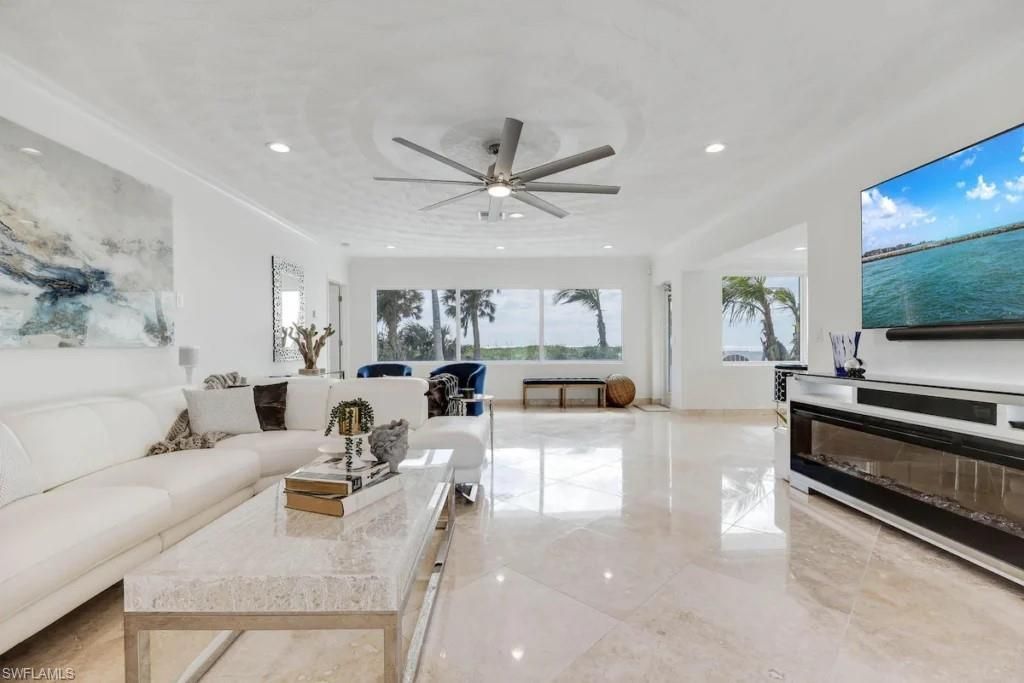 Interior, Living room, Recessed Lighting