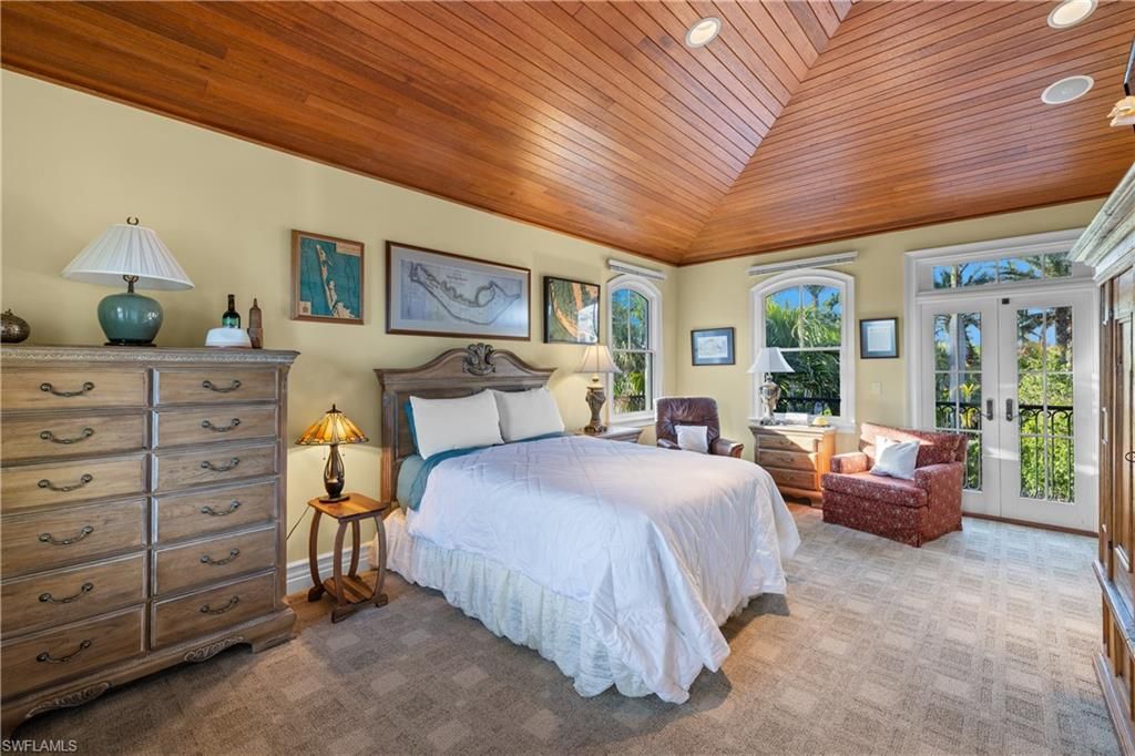 Bedroom, Interior, Recessed Lighting, Wooden Ceilings