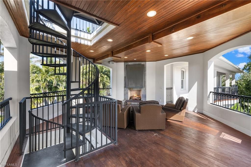 Fireplace, Interior, Recessed Lighting, Wooden Ceilings, Wood Texture Flooring