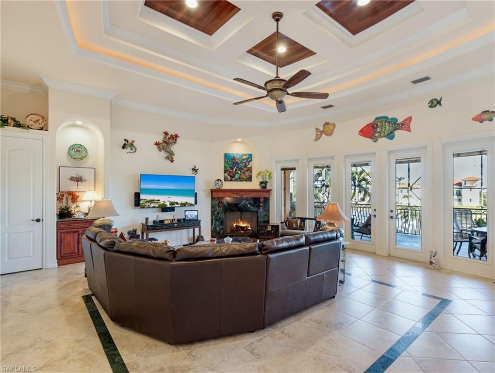 Fireplace, Interior, Living room, Recessed Lighting