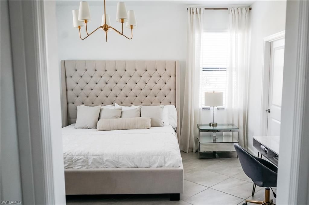 Bedroom, Chandelier, Interior