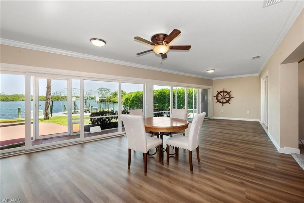 Dining room, Interior, Water, Wood Texture Flooring