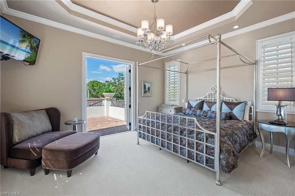 Bedroom, Chandelier, Interior, Recessed Lighting