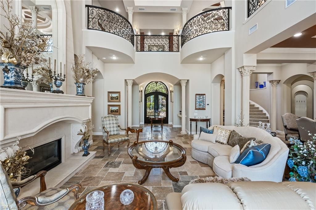 Fireplace, Interior, Living room, Recessed Lighting