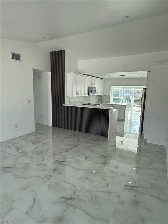 Interior, Kitchen, Marble, Recessed Lighting