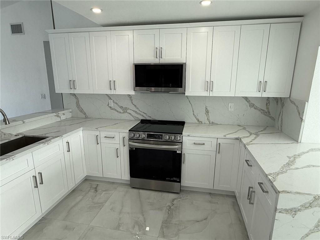 Interior, Kitchen, Marble, Marble Walls, Recessed Lighting