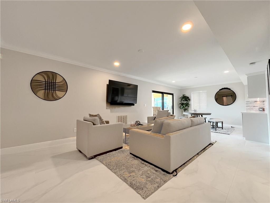 Interior, Living room, Marble, Recessed Lighting