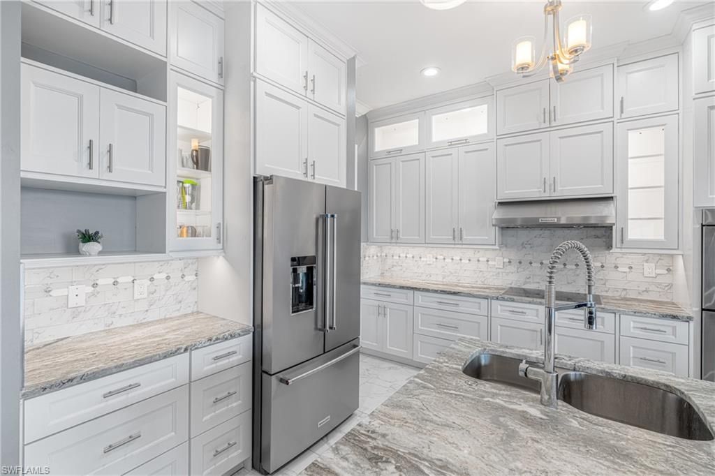 Interior, Kitchen, Marble, Pendant Lights, Recessed Lighting