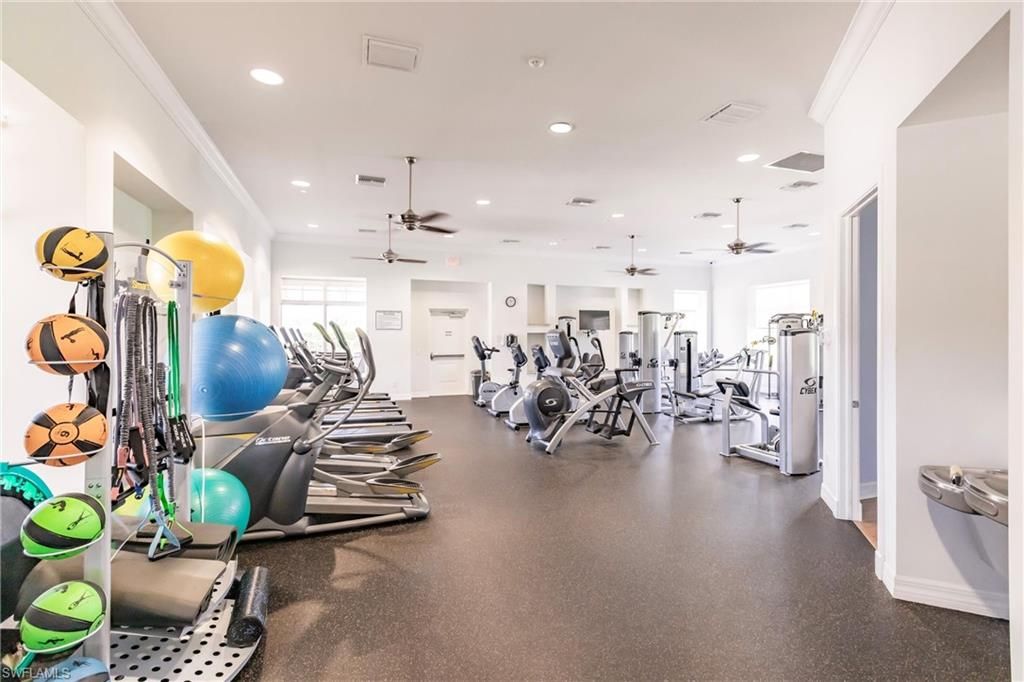 Fitness Equipment, Gym, Interior, Recessed Lighting