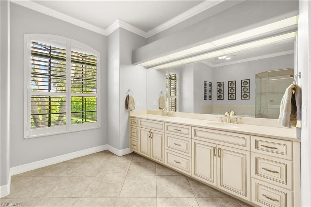 Bathroom, Dual Sink Vanities, Glass Shower, Interior