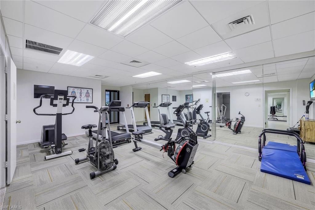 Fitness Equipment, Gym, Interior, Recessed Lighting