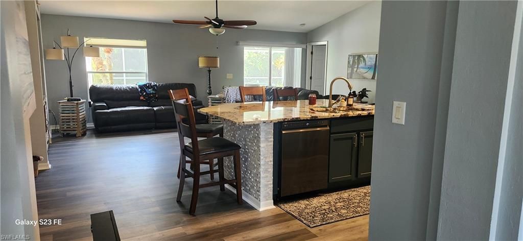 Dining room, Interior, Kitchen, Living room, Wood Texture Flooring