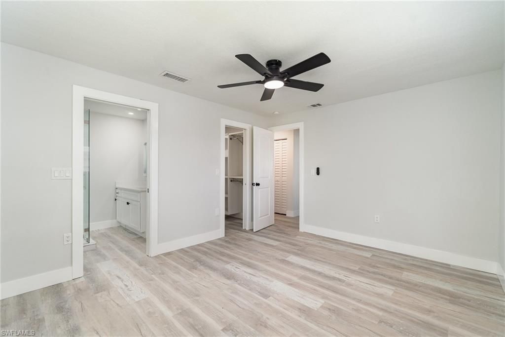 Bathroom, Empty room, Interior, Recessed Lighting, Wood Texture Flooring