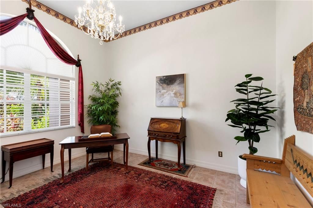 Chandelier, Home Office, Interior