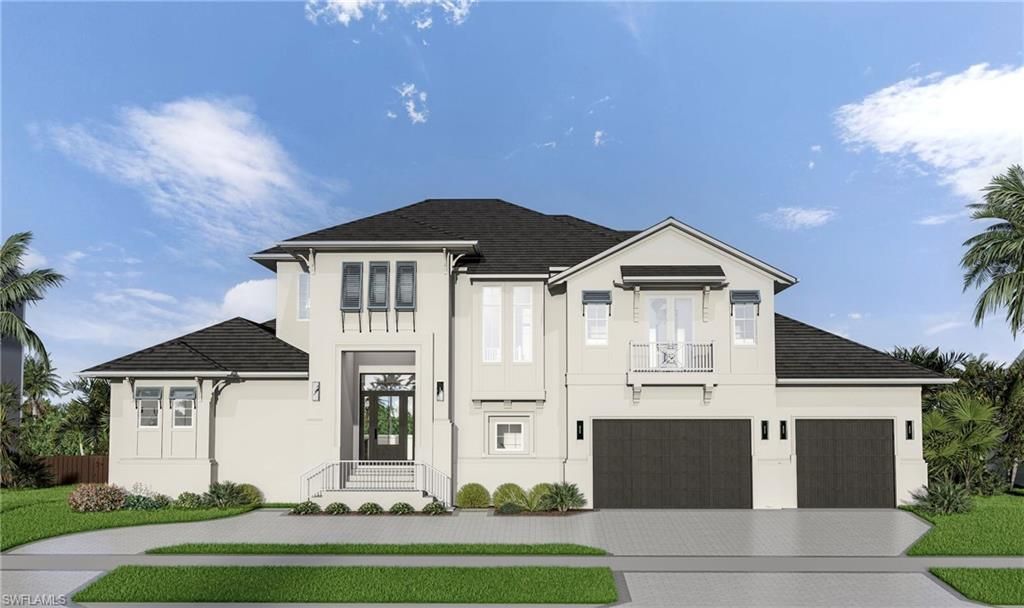 Attached, Exterior, Facade, French Provincial