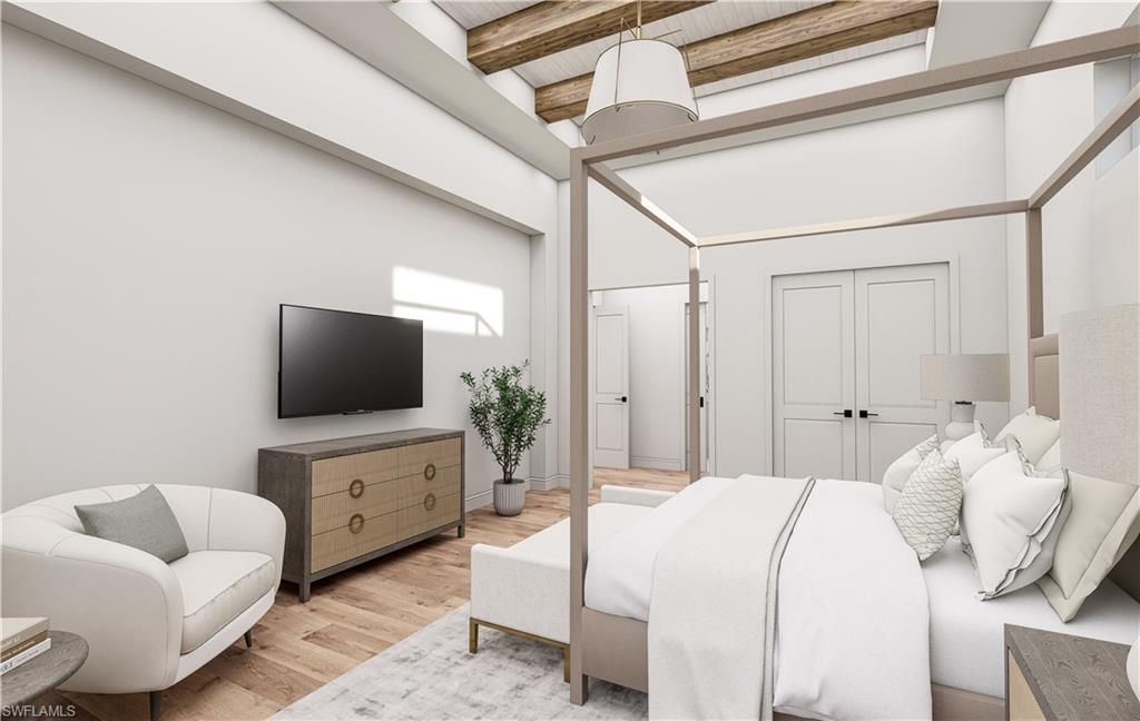 Bedroom, Interior, Wooden Beams, Wood Texture Flooring