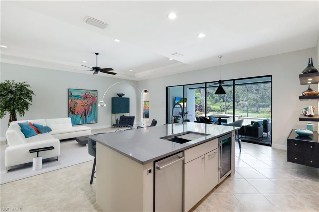 Interior, Kitchen, Living room, Pendant Lights, Recessed Lighting