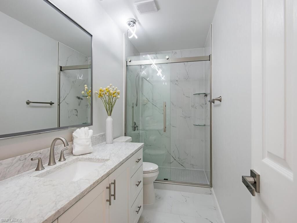 Bathroom, Glass Shower, Interior, Marble, Marble Walls