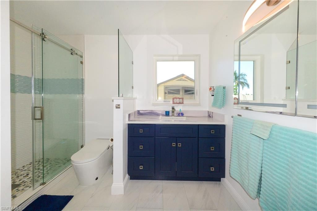Bathroom, Glass Shower, Interior, Marble