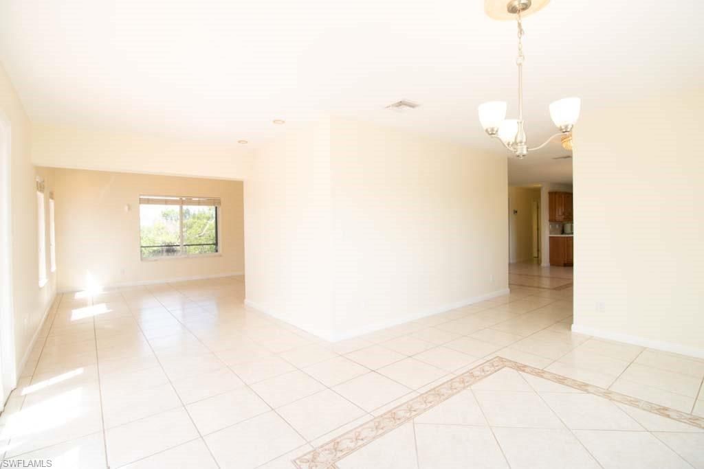 Chandelier, Empty room, Interior