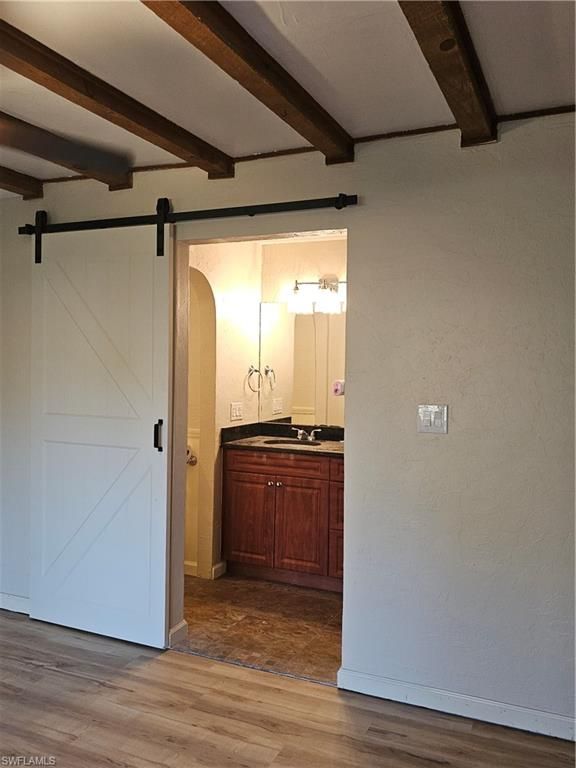Bathroom, Interior, Wooden Beams, Wood Texture Flooring