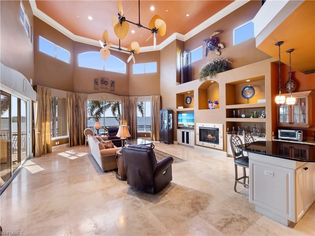 Fireplace, Interior, Living room, Pendant Lights, Recessed Lighting