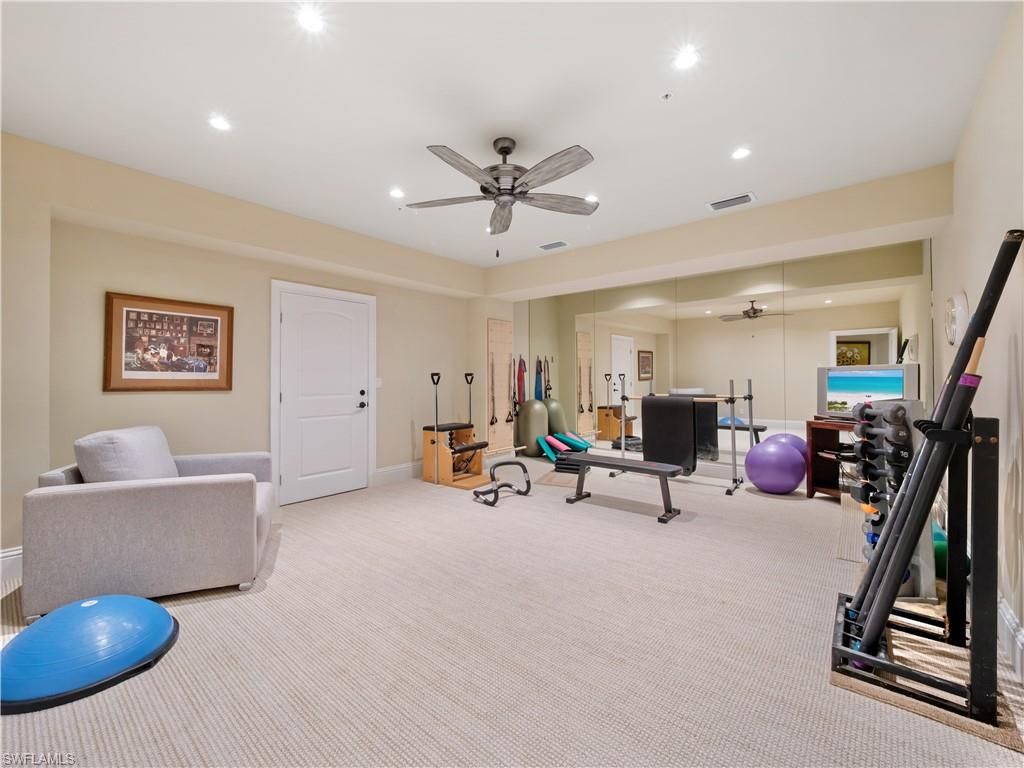 Fitness Equipment, Interior, Recessed Lighting