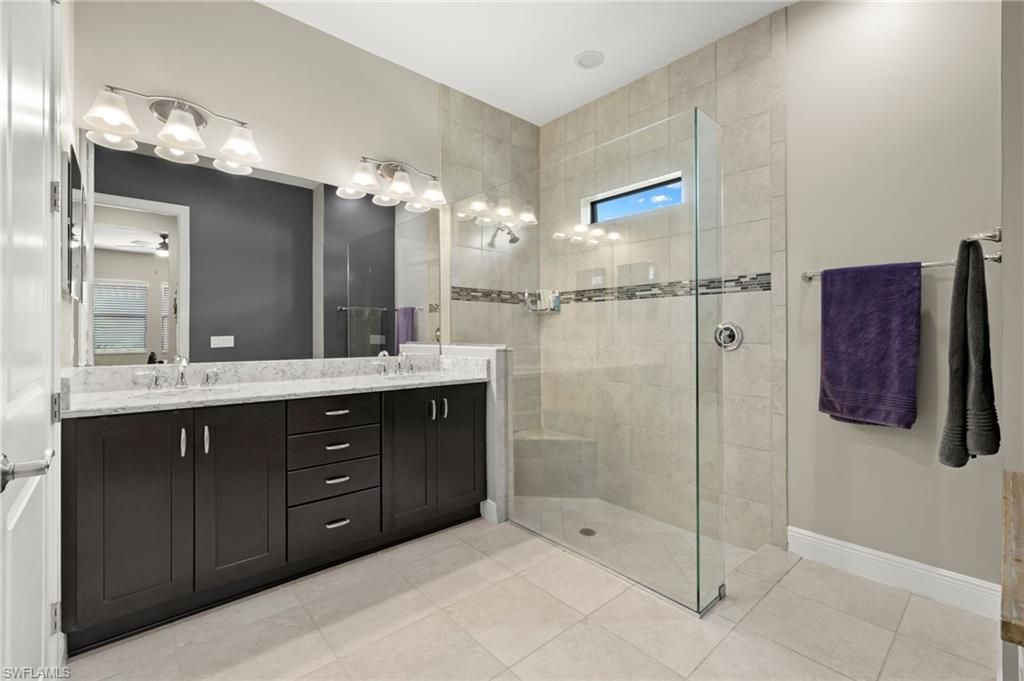 Bathroom, Dual Sink Vanities, Glass Shower, Interior